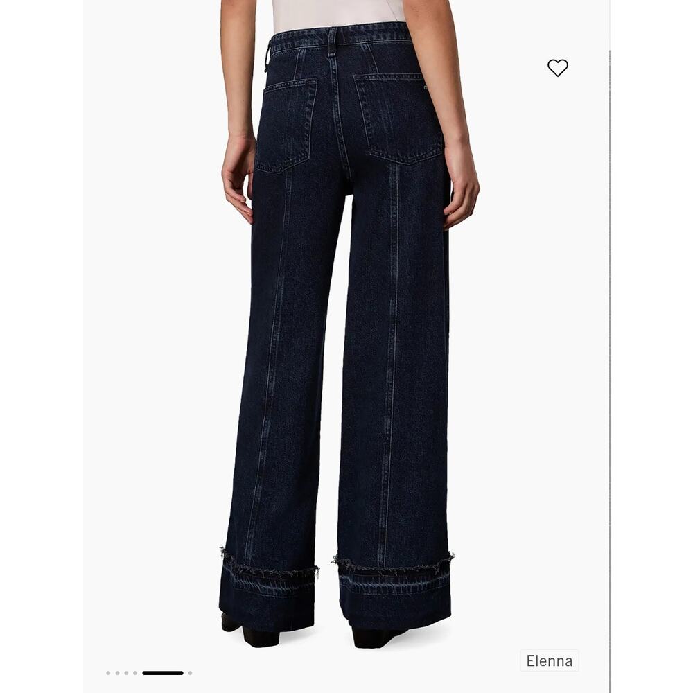 Rag & Bone Marina Mid Rise Wide Leg Jeans Dark Wash Size 27 Minimalist Designer - Picture 9 of 14